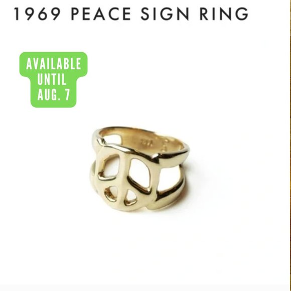 MADEWELL x Charlotte Cauwe Studio 1969 Peace Ring Size 6 - Picture 2 of 7